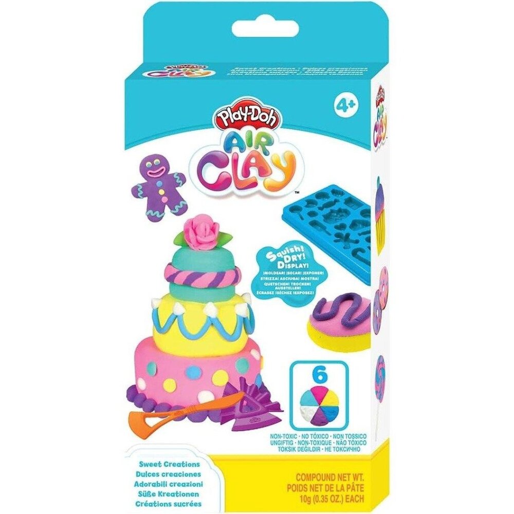 Play-Doh Air Clay Sweet Creations Kit For Kids 4+ With Tools & Mold